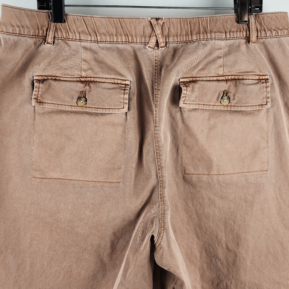 J. Jill Pants Womens 16 Regular Wide Leg Cropped Mauve Brown Drawstring (36x24) - Picture 8 of 10